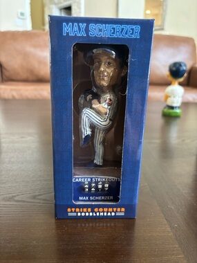 Max Scherzer Strike Counter Bobblehead New York Mets NIB Collectible SGA